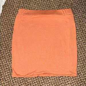 superdown Coral-Orange Knit Pencil Skirt